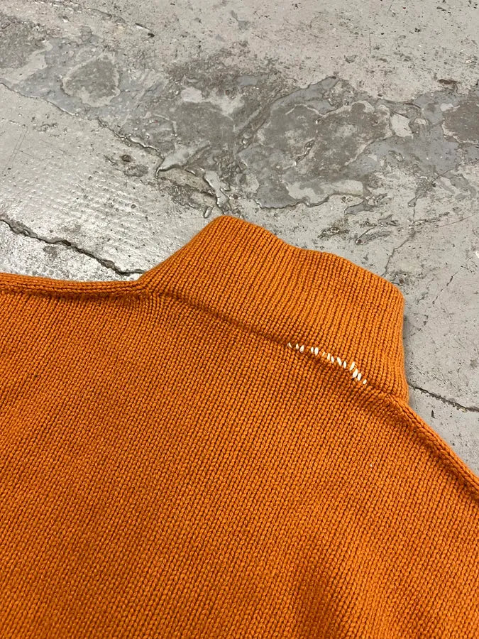 AW2000 Hermes by Martin Margiela Cashmere Orange Knit Sweater WerizBp 8