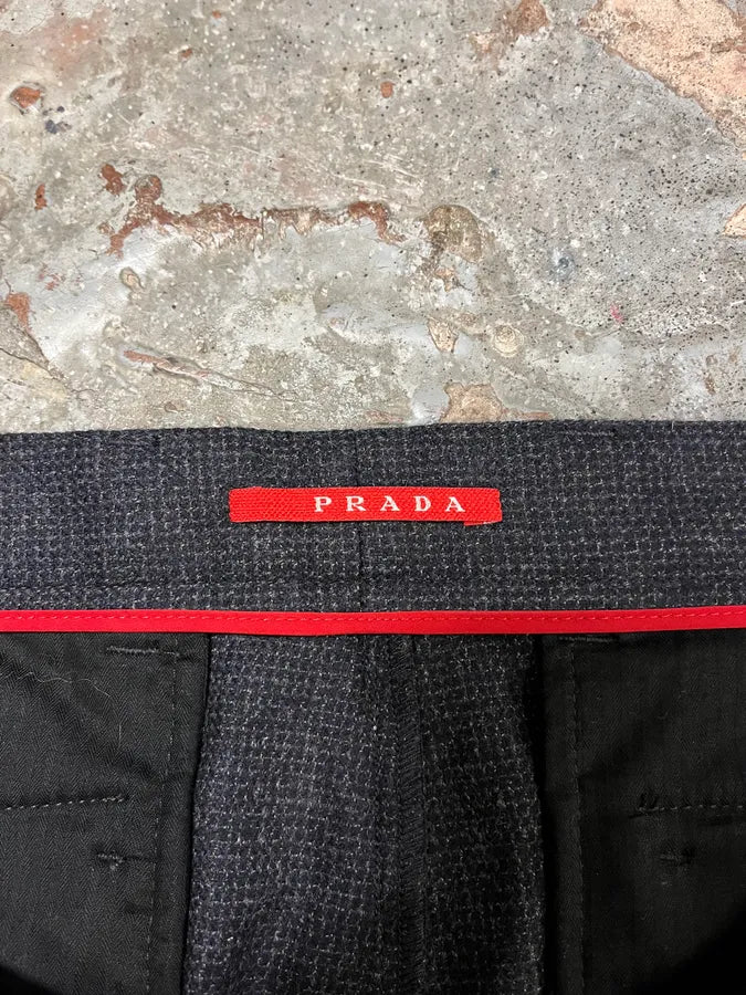 AW2008 Prada Wool Dark Classy Tailored Pants FcjWwPh 7