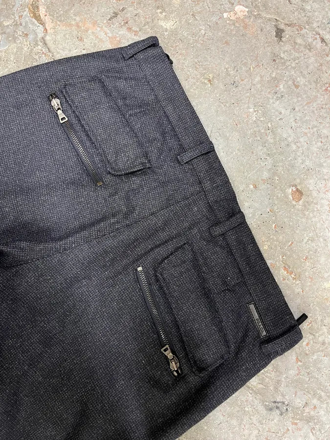 AW2008 Prada Wool Dark Classy Tailored Pants FcjWwPh 9