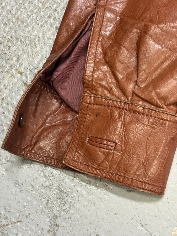 AW2000 Roberto Cavalli Biker Brown Leather Jacket HhpQIMl 7