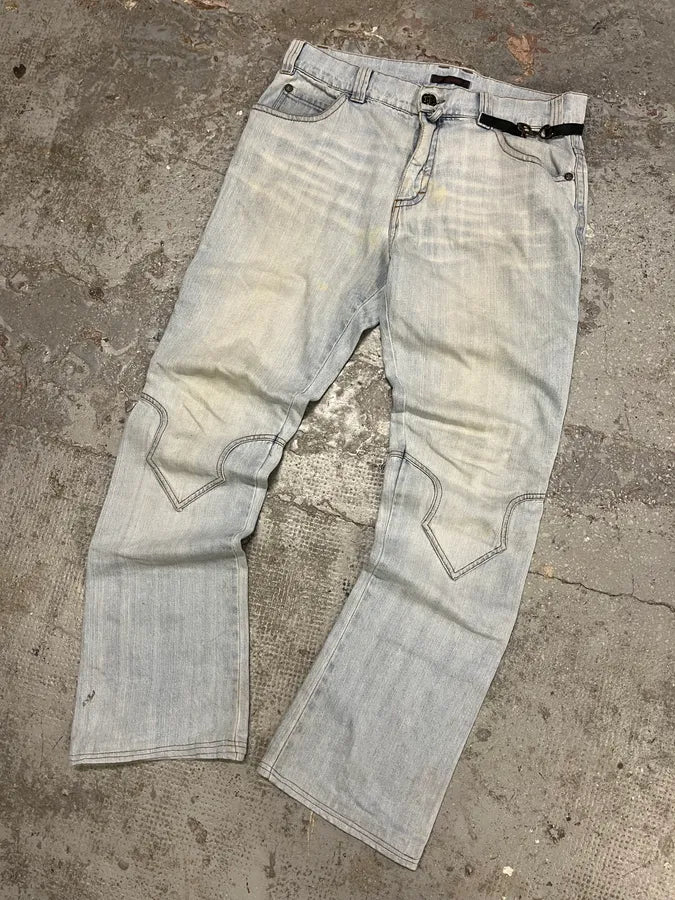 AW2000 Roberto Cavalli Blue Denim Royal Bootcut Jeans (M/L) wROoBCp 4