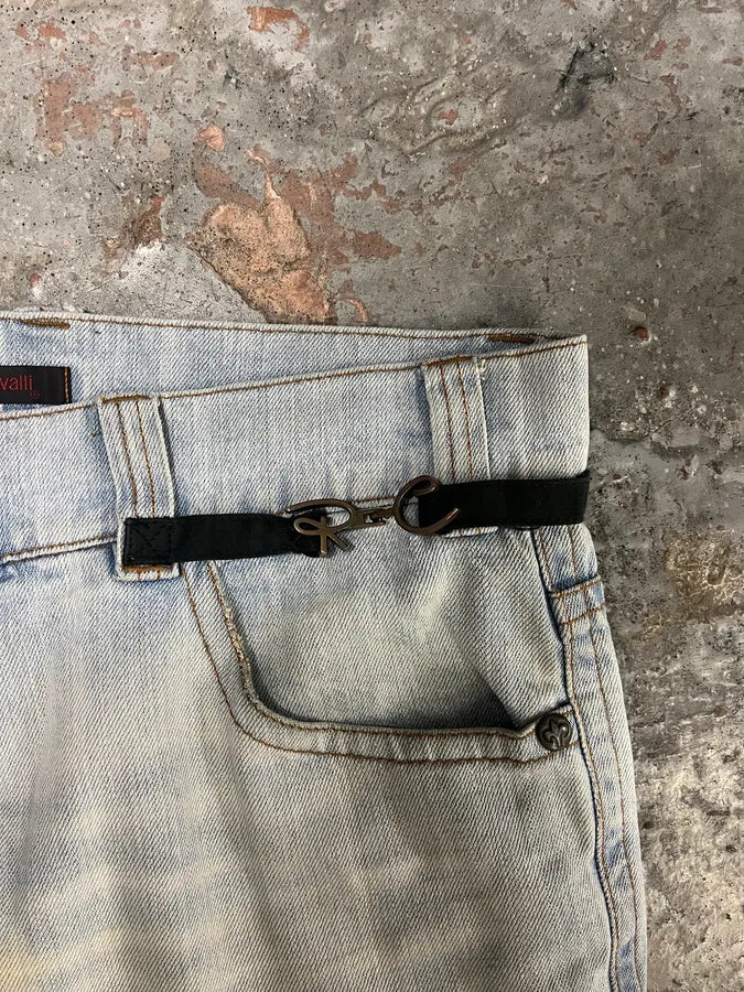 AW2000 Roberto Cavalli Blue Denim Royal Bootcut Jeans (M/L) wROoBCp 7