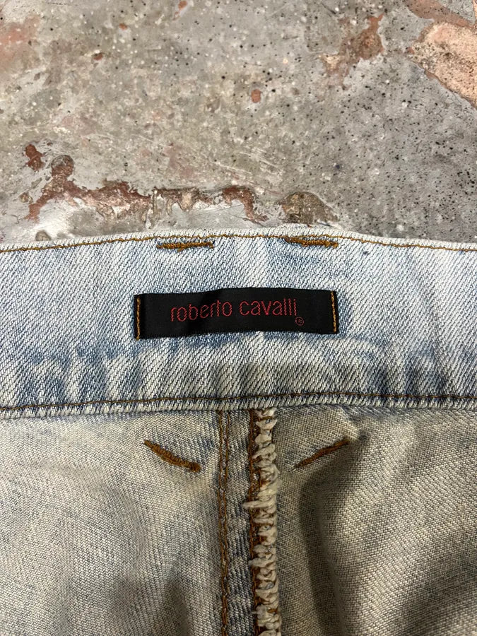 AW2000 Roberto Cavalli Blue Denim Royal Bootcut Jeans (M/L) wROoBCp 9