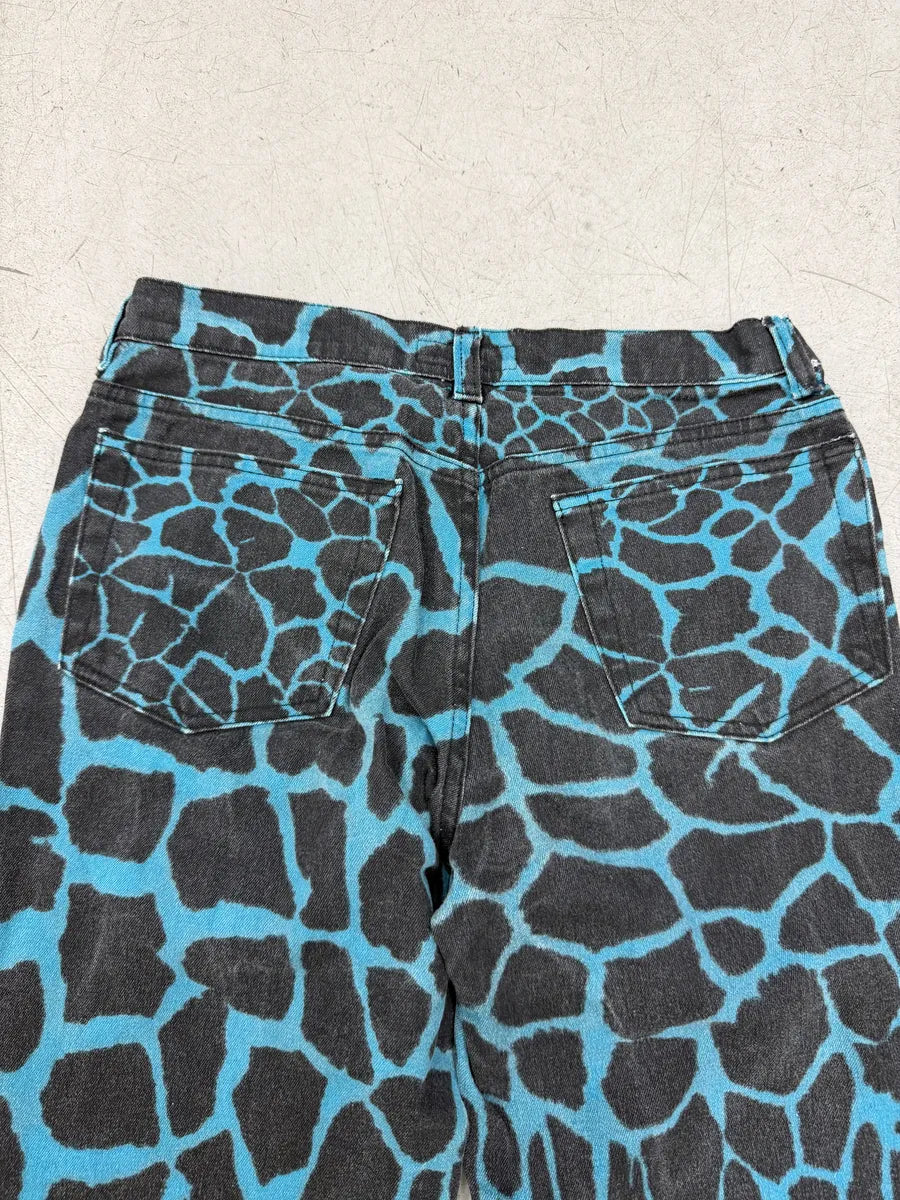 AW2000 Roberto Cavalli Blue Seisma Giraffe Denim Jeans nrjxGUs 10