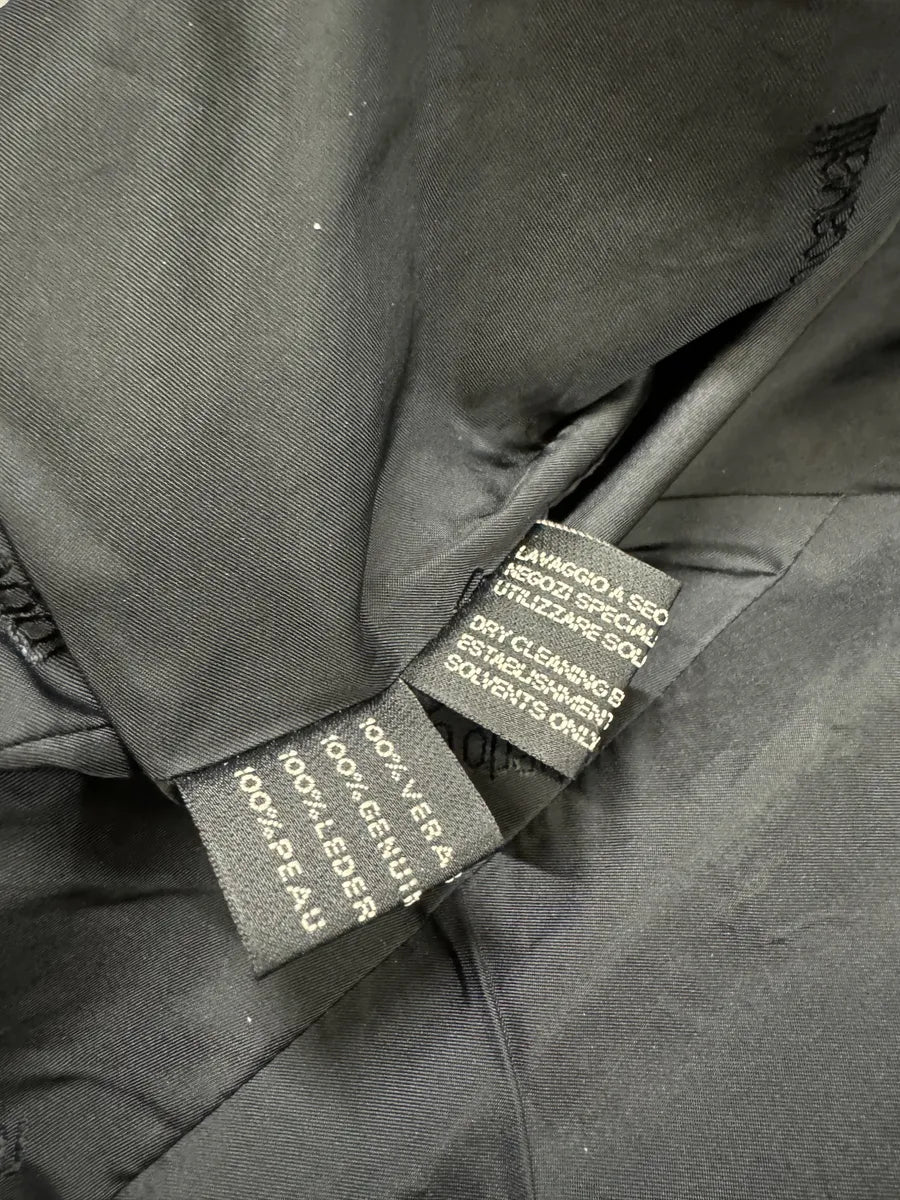 AW2000 Roberto Cavalli Bones Arms Fur & Python Effect Leather Asymmetrical Jacket (M/L) 12