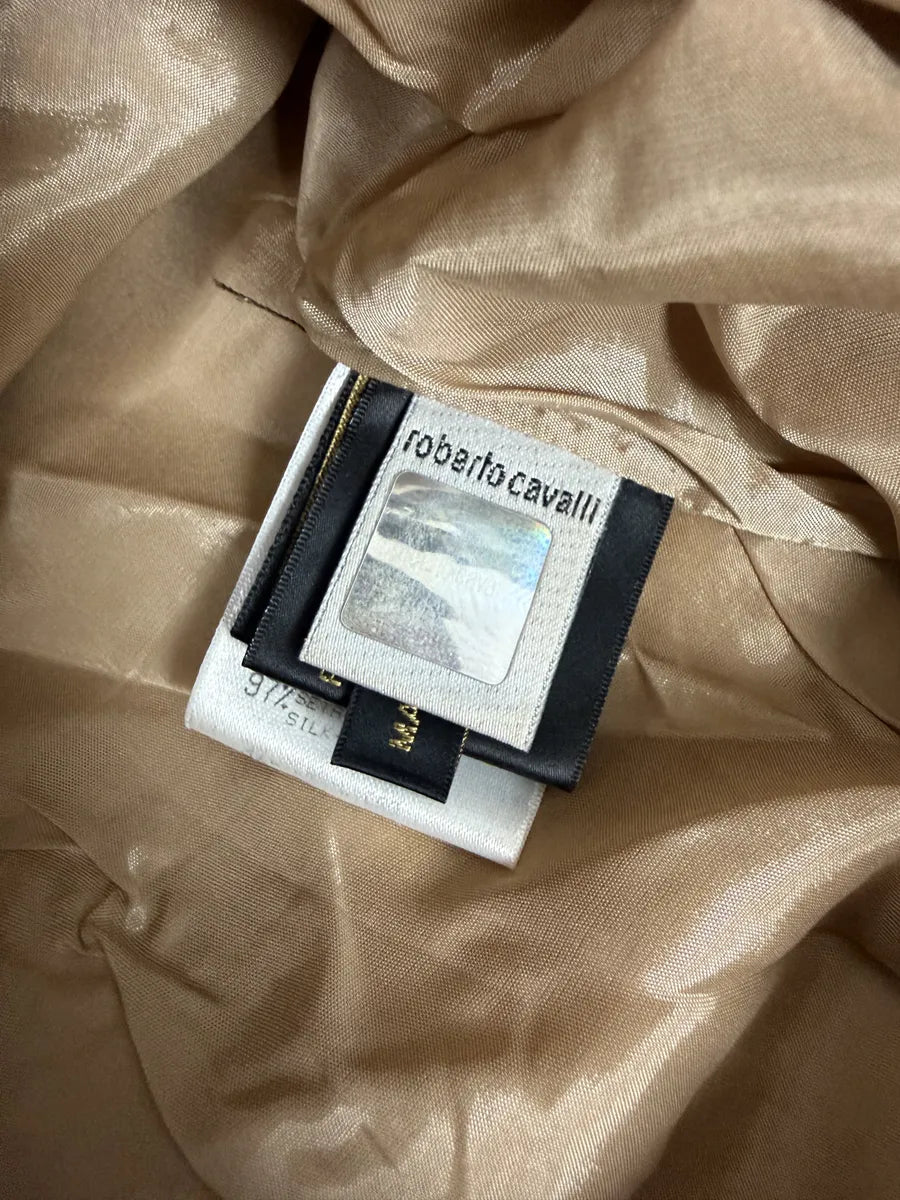 AW2000 Roberto Cavalli Brown Eroded Leather Burnt Pants HxQRbUA 13