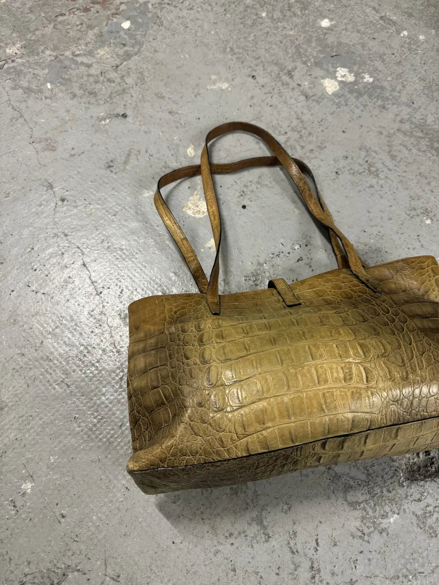 AW2000 Roberto Cavalli Crocodile Effect Leather Bag (OS) 3