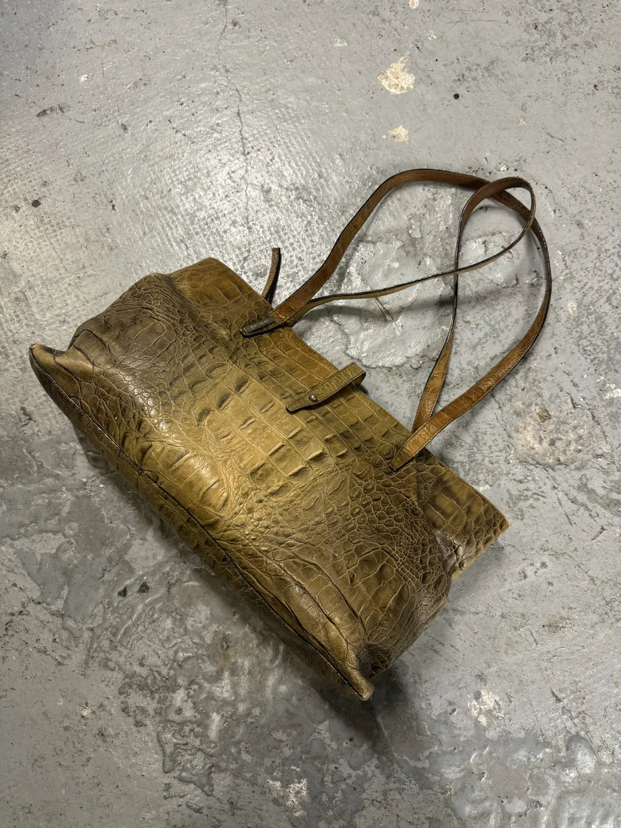 AW2000 Roberto Cavalli Crocodile Effect Leather Bag (OS) 4