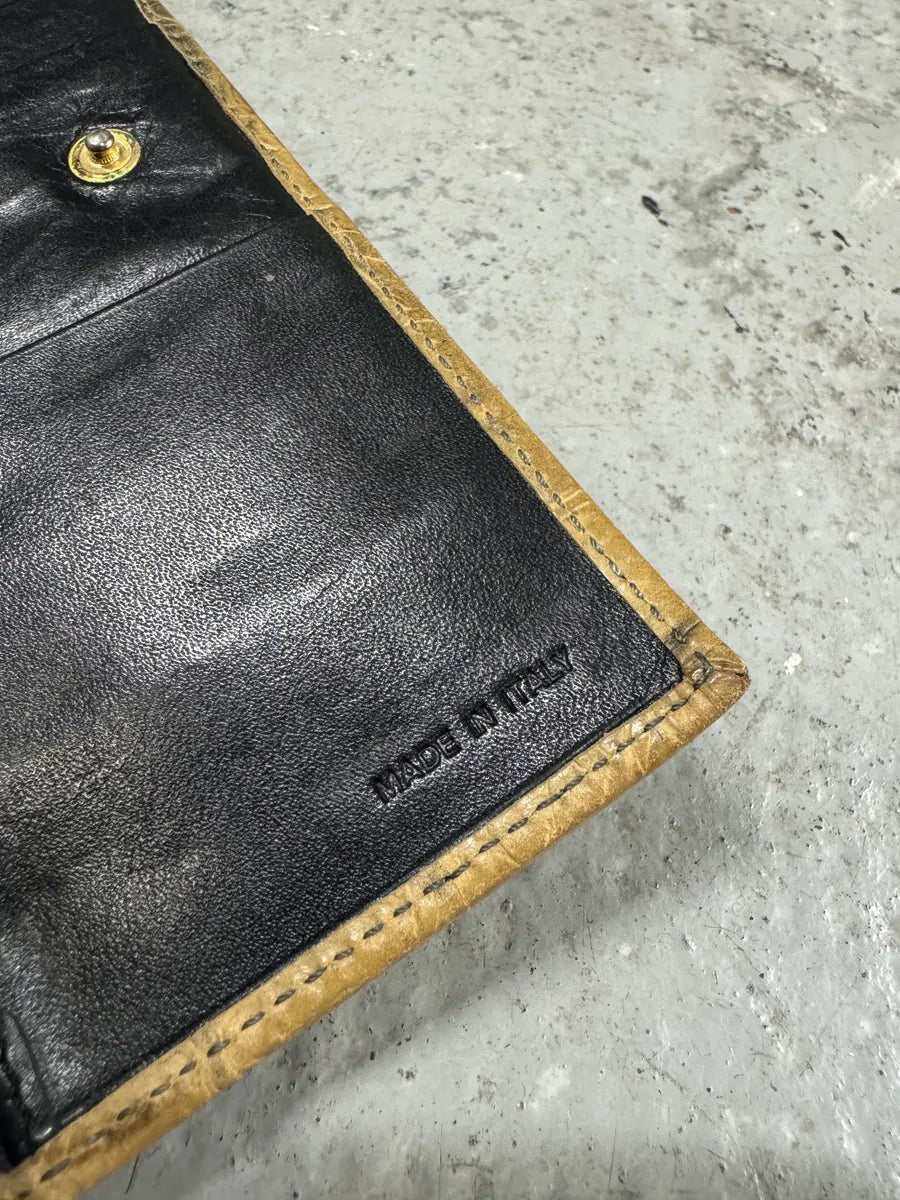 AW2000 Roberto Cavalli Embossed Crocodile Leather Effect Gold Wallet (OS) 2