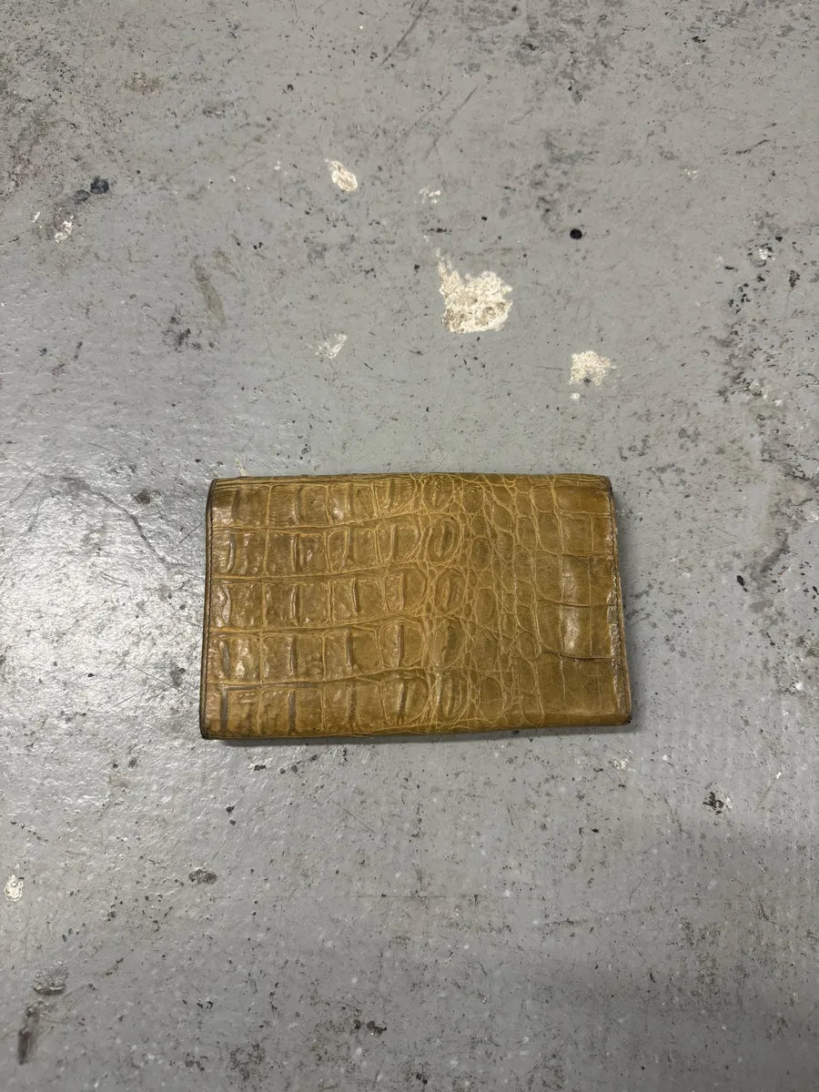 AW2000 Roberto Cavalli Embossed Crocodile Leather Effect Gold Wallet (OS) 3