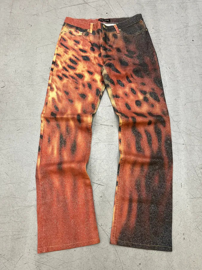 AW2000 Roberto Cavalli Magma Eruption Orange Pants XZZxbxw 0