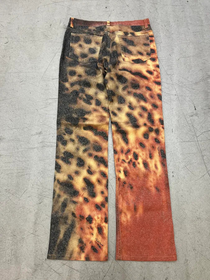 AW2000 Roberto Cavalli Magma Eruption Orange Pants XZZxbxw 1