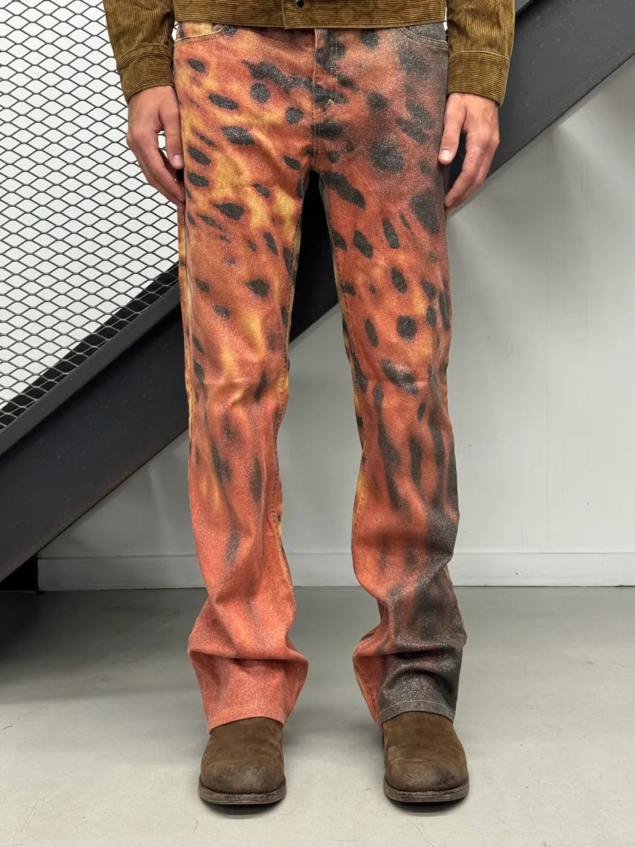 AW2000 Roberto Cavalli Magma Eruption Orange Pants XZZxbxw 3