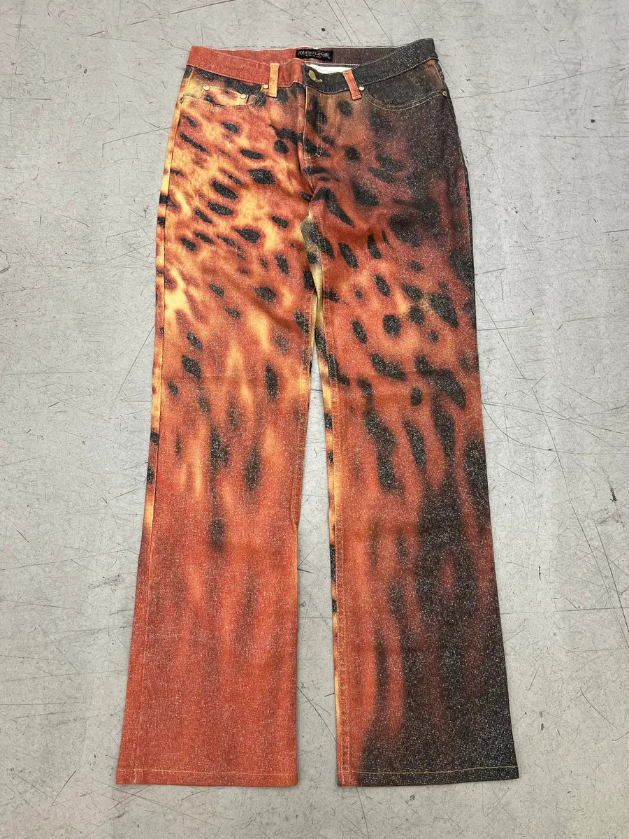 AW2000 Roberto Cavalli Magma Eruption Orange Pants XZZxbxw 5