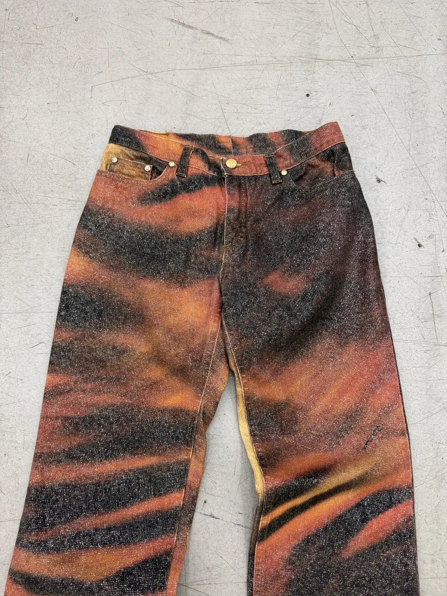 AW2000 Roberto Cavalli Orange Savage Denim Jeans iGdGwSH 10