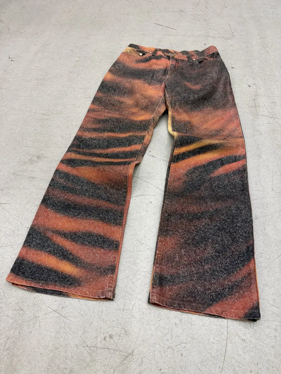 AW2000 Roberto Cavalli Orange Savage Denim Jeans iGdGwSH 11
