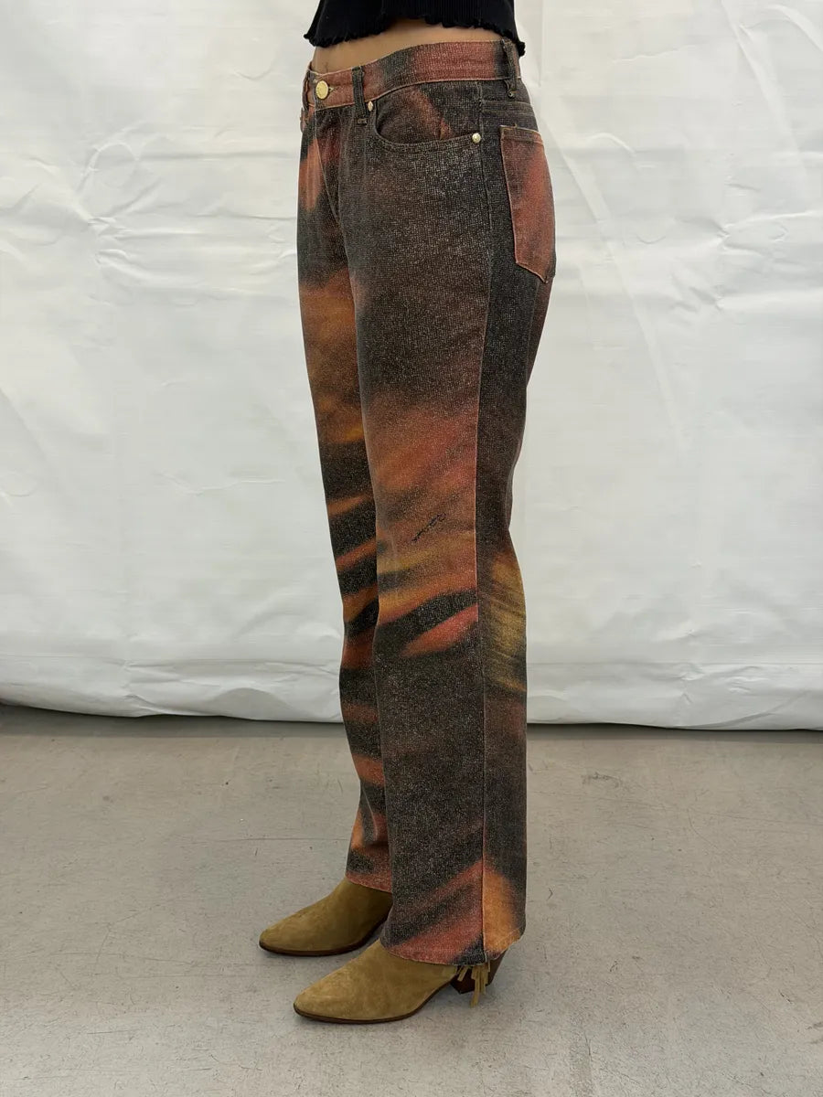 AW2000 Roberto Cavalli Orange Savage Denim Jeans iGdGwSH 5