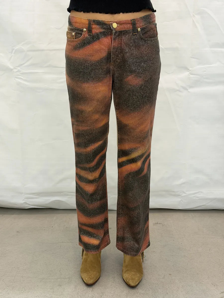 AW2000 Roberto Cavalli Orange Savage Denim Jeans iGdGwSH 6