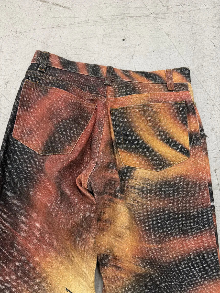 AW2000 Roberto Cavalli Orange Savage Denim Jeans iGdGwSH 7