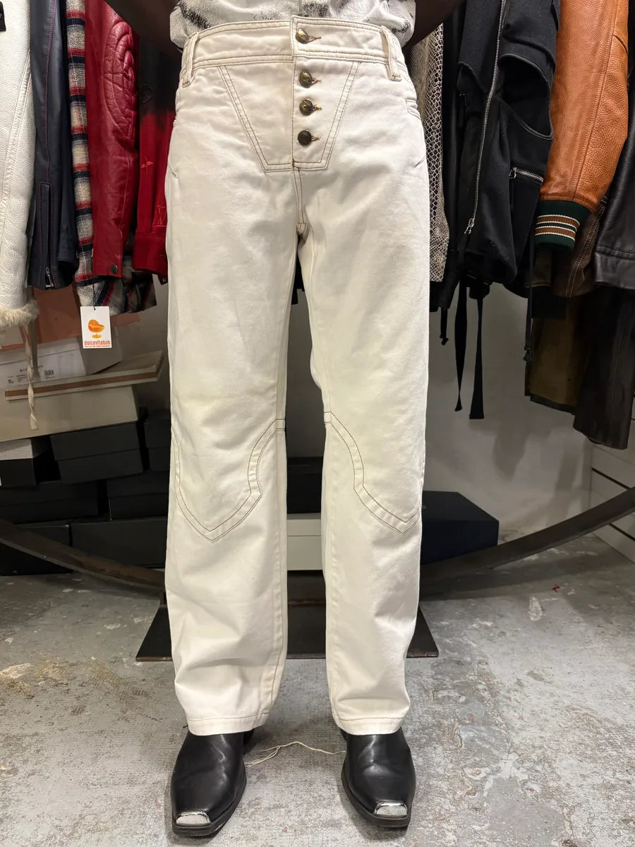AW2000 Roberto Cavalli White Royal Pants BsXumAD 0