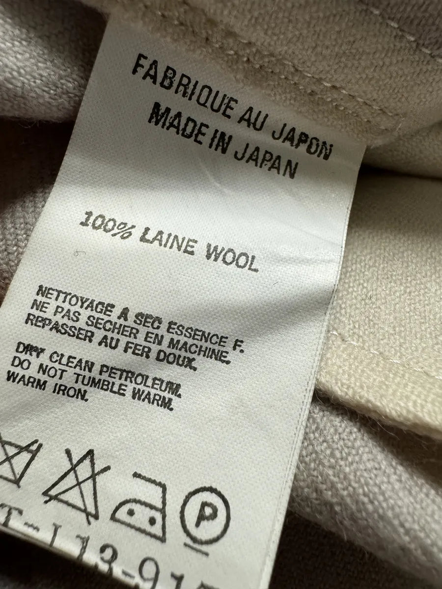 AW2000 Yohji Yamamoto Wool Flowers Faded Purple Trench Coat tHXINwT 11