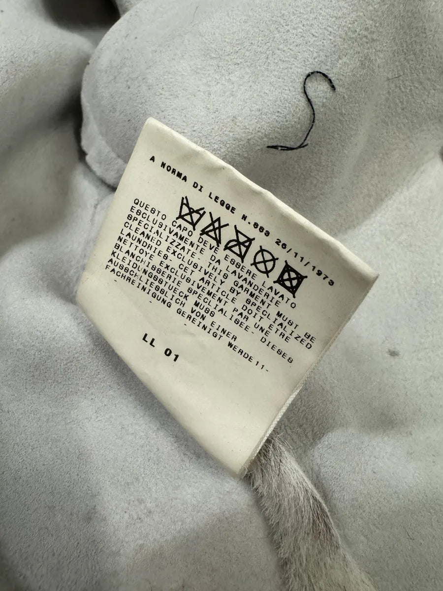 AW2001 Cavalli Caw Effect Asymmetrical Fur Biker Jacket RQPGKrn 12