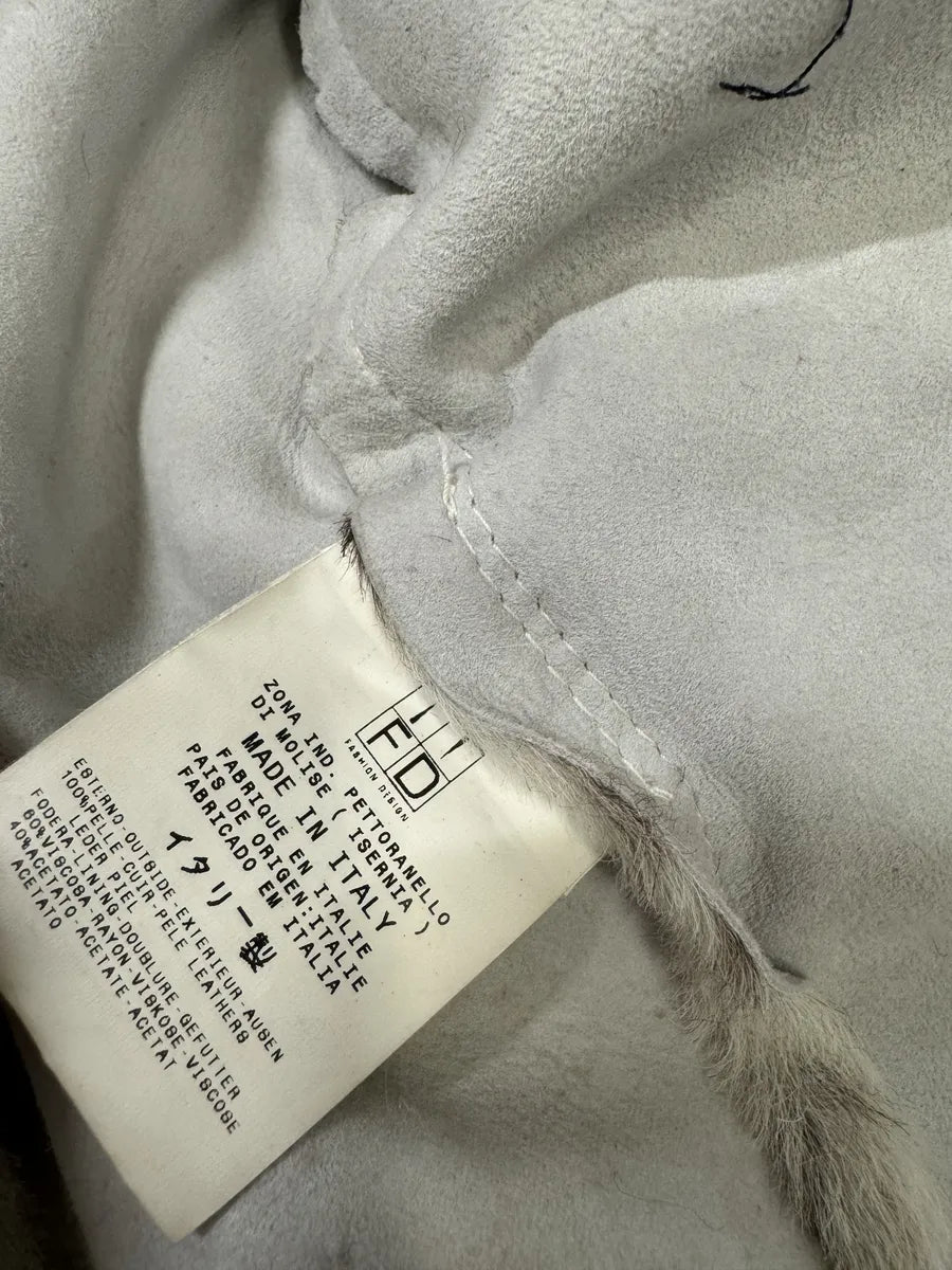 AW2001 Cavalli Caw Effect Asymmetrical Fur Biker Jacket RQPGKrn 11