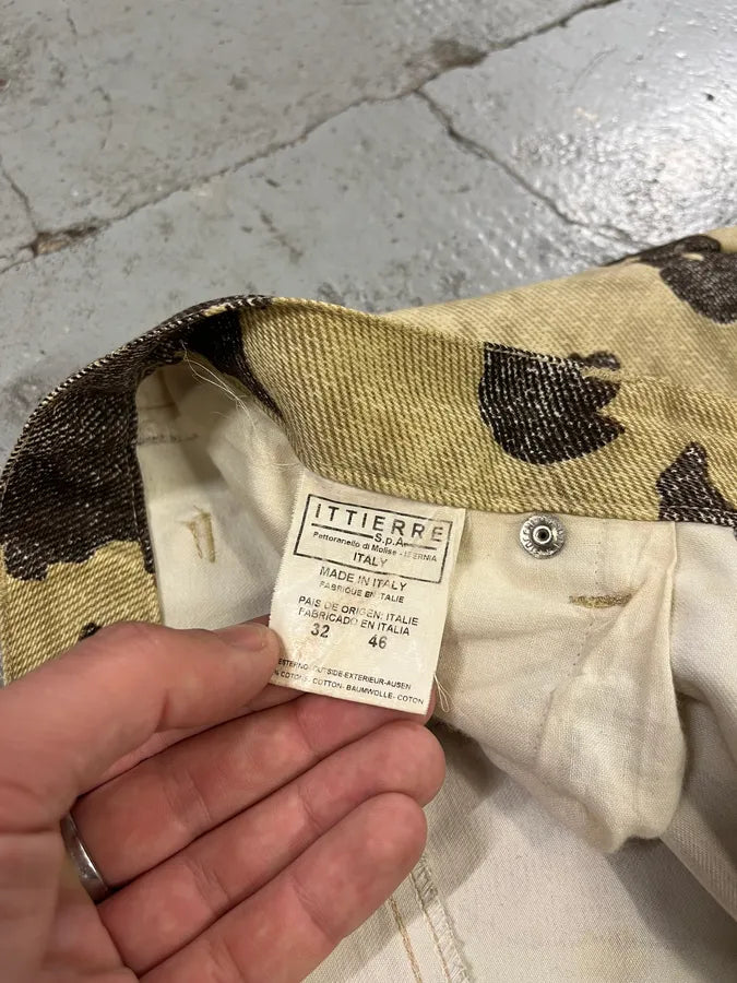 AW2001 Cavalli Crow Camo Beige & Black Pants ChXMdFq 11