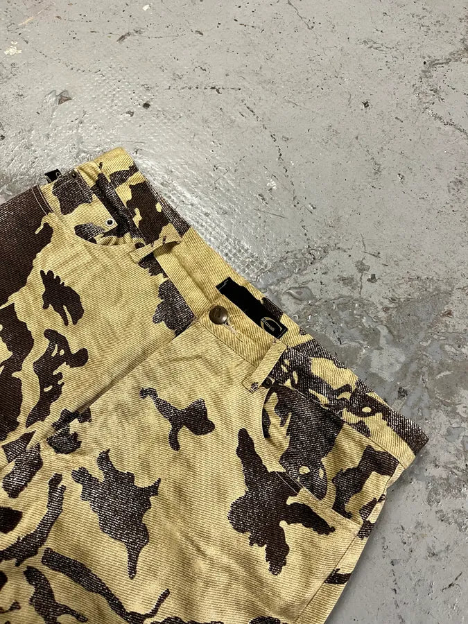 AW2001 Cavalli Crow Camo Beige & Black Pants ChXMdFq 5