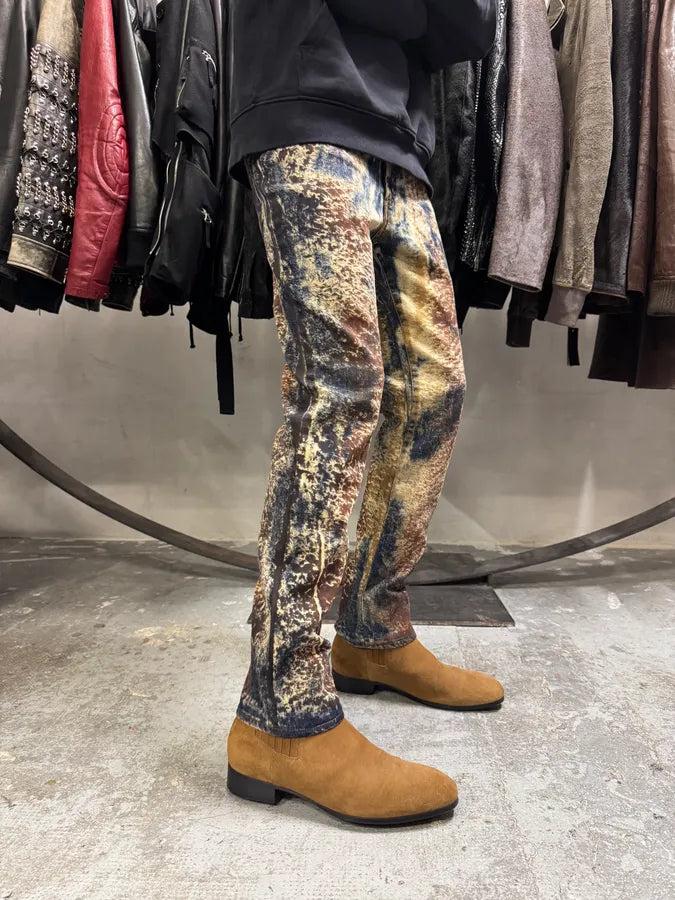 AW2001 Cavalli World Rust Eroded Ultimate Pants (S) nwViIli 1