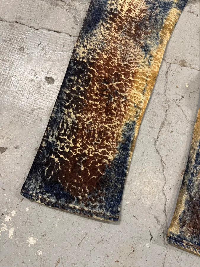 AW2001 Cavalli World Rust Eroded Ultimate Pants (S) nwViIli 9
