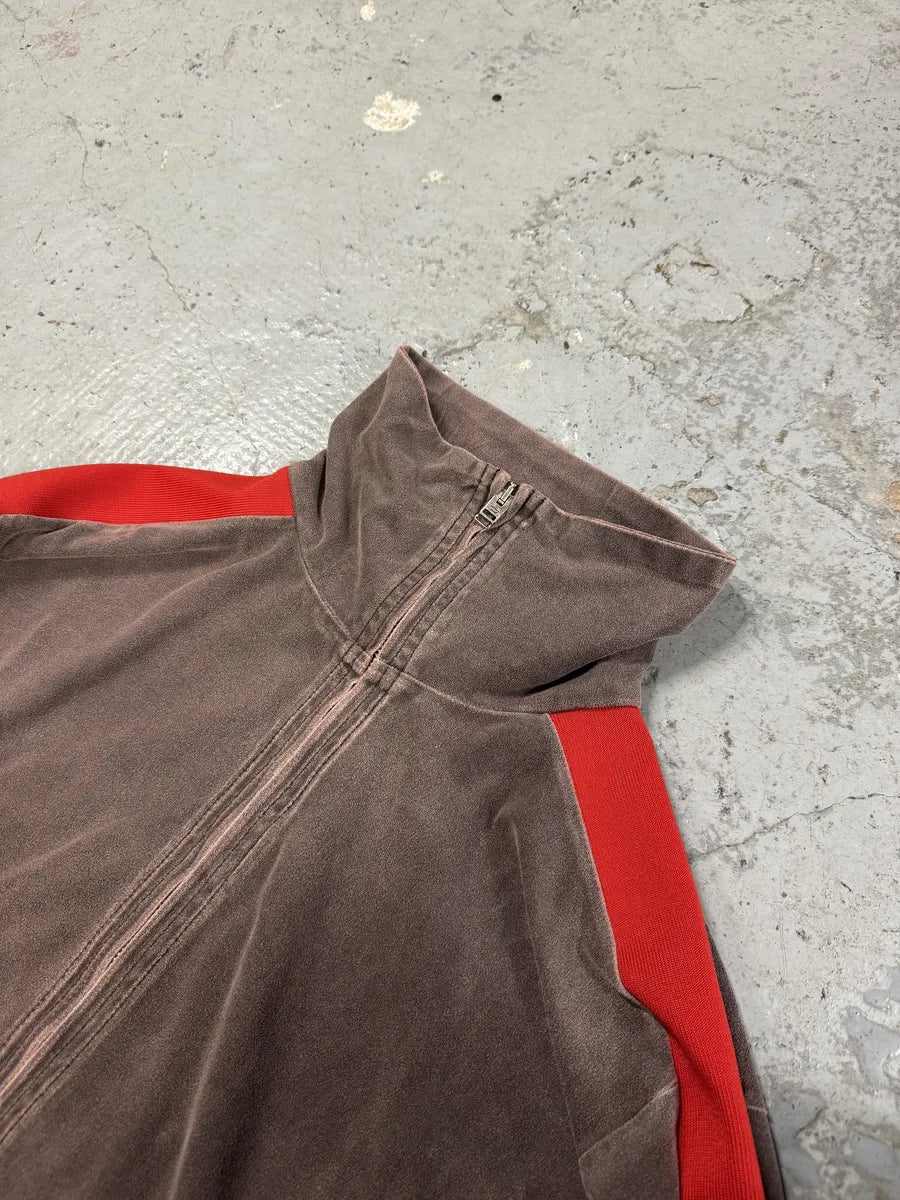 AW2001 Diesel Eroded Grey & Red Line Zip-up Sweater bztipKD 9