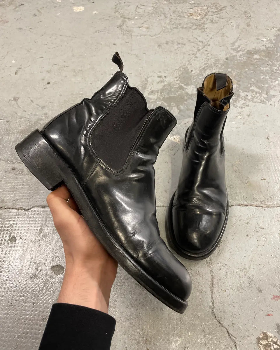 AW2001 Dolce & Gabbana Black Pure Premium Leather Boots (43eu/us9.5) rQoJZBN 0