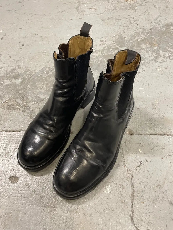 AW2001 Dolce & Gabbana Black Pure Premium Leather Boots (43eu/us9.5) rQoJZBN 2