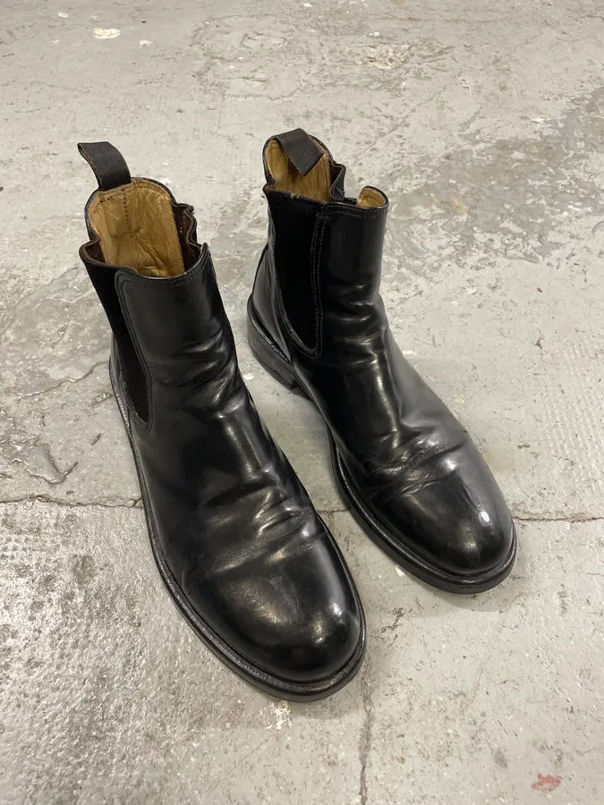 AW2001 Dolce & Gabbana Black Pure Premium Leather Boots (43eu/us9.5) rQoJZBN 3