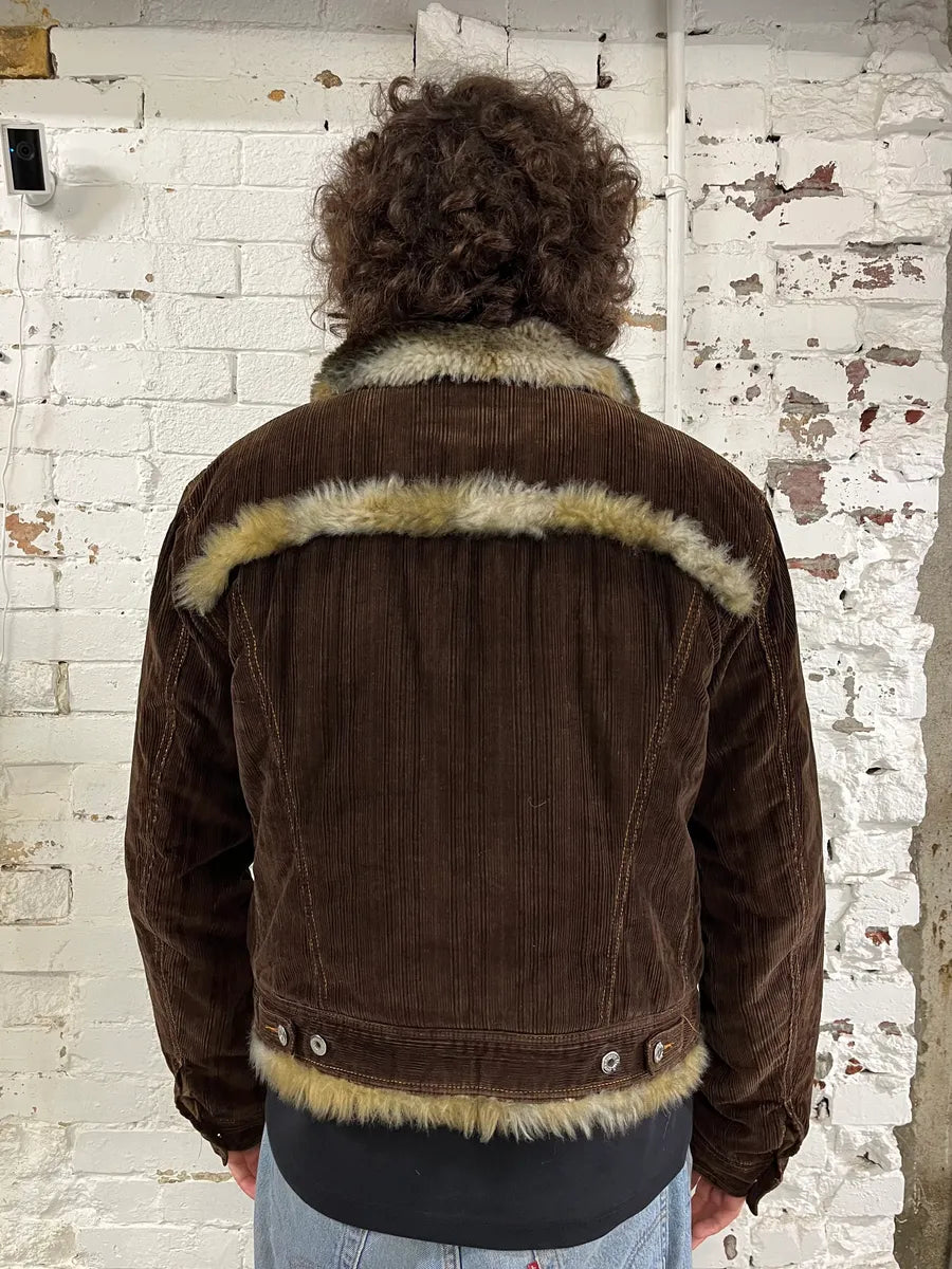 AW2001 Dolce & Gabbana Brown Corduroy Fur Jacket beyEOEx 2