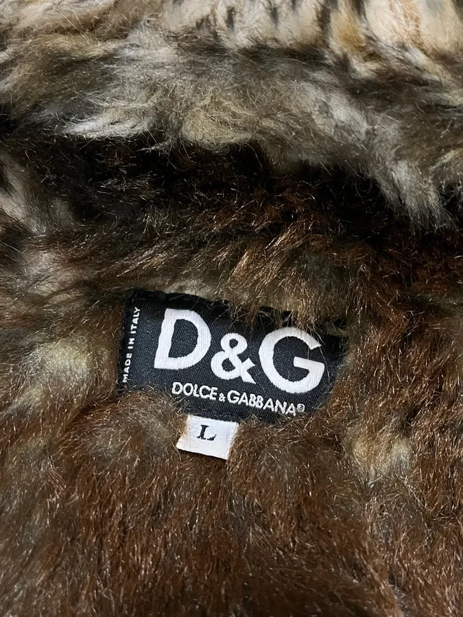 AW2001 Dolce & Gabbana Brown Corduroy Fur Jacket beyEOEx 8