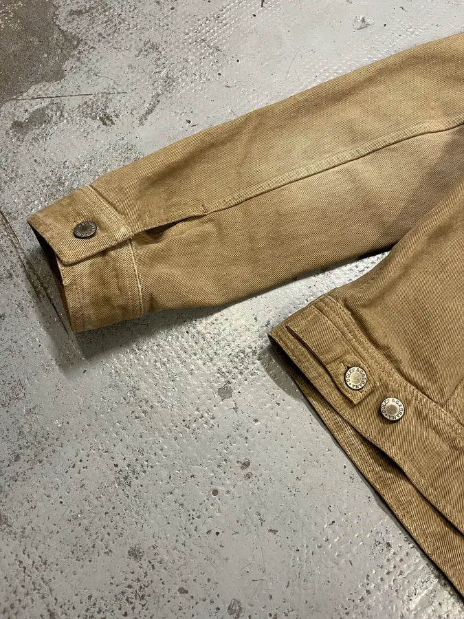 AW2001 Dolce & Gabbana Distressed Beige Denim Jacket ZXnwPFX 8