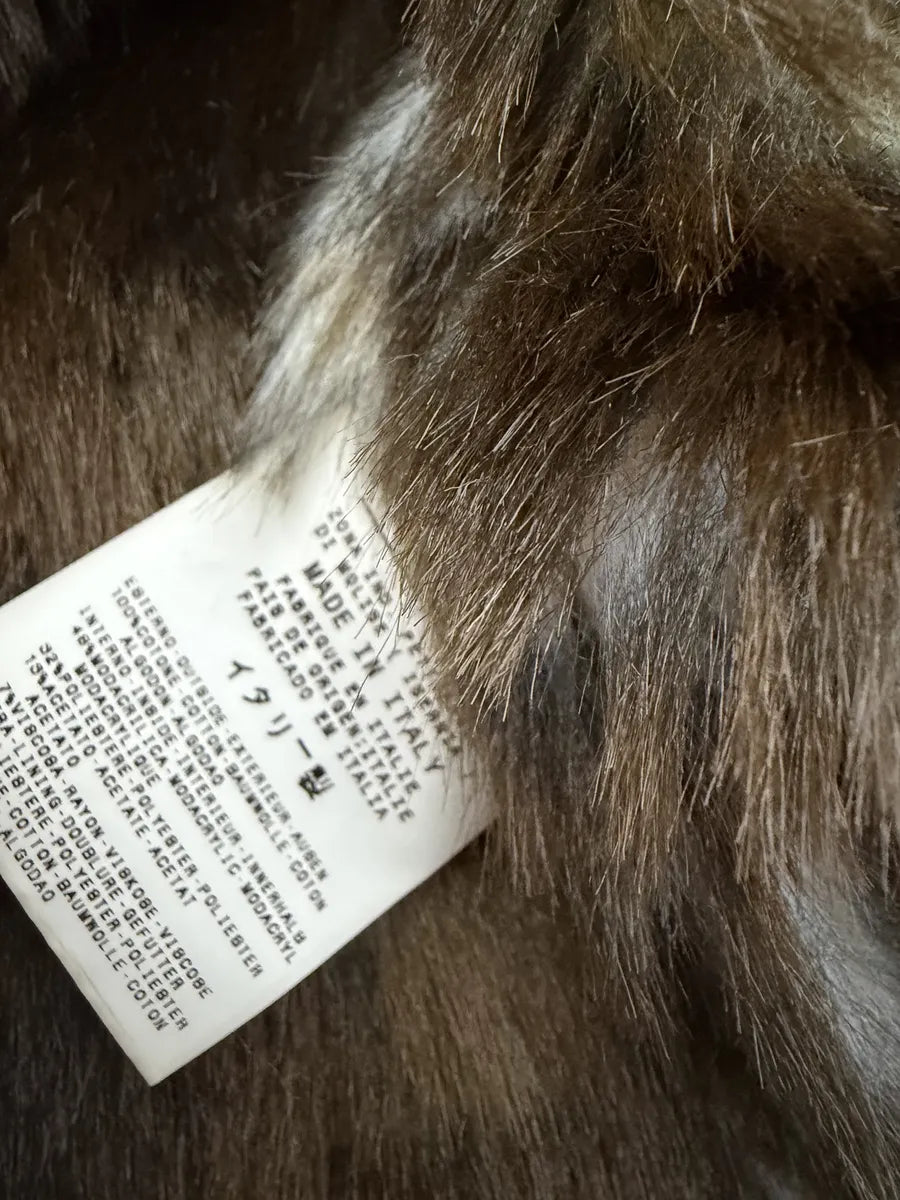 AW2001 Dolce & Gabbana Faux Fur Brown Corduroy Jacket SGqAuEg 6