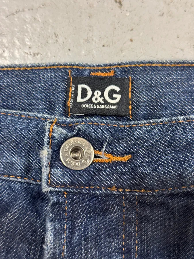 AW2001 Dolce & Gabbana Pins Blue Faded Denim Jeans GrCsJpg 11