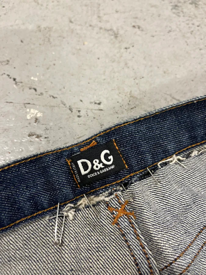 AW2001 Dolce & Gabbana Pins Blue Faded Denim Jeans GrCsJpg 11