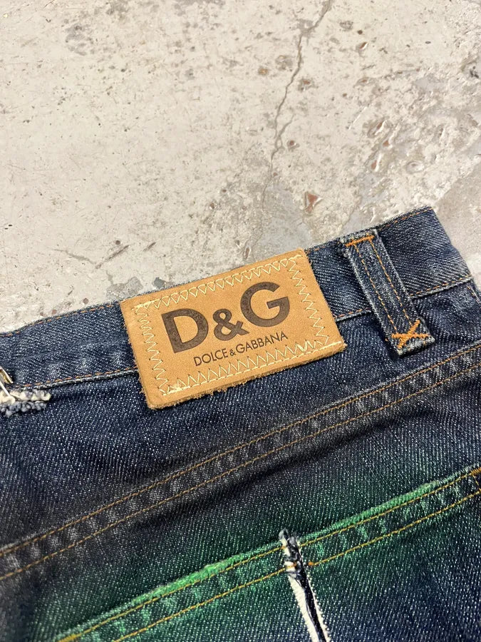 AW2001 Dolce & Gabbana Pins Blue Faded Denim Jeans GrCsJpg 9