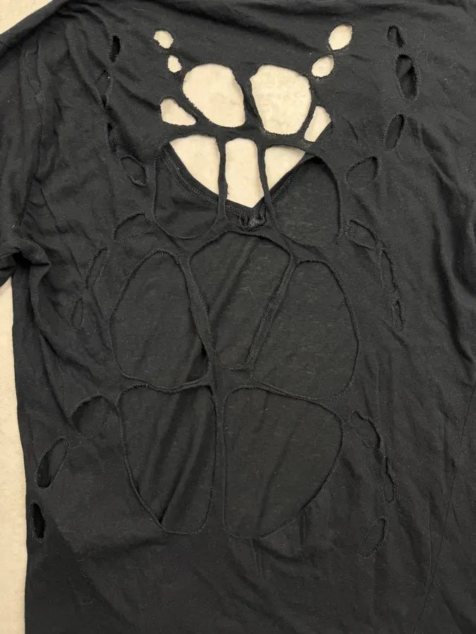 AW2001 Dsquared2 Black Beetle Cutout Back T-Shirt uQUinVN 4