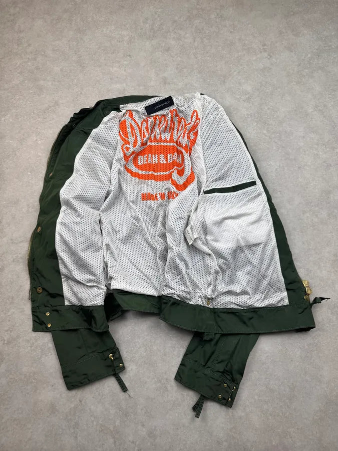 SS2007 Dsquared2 Green Multi-Pocket Military Light Jacket WrzXWgJ 7