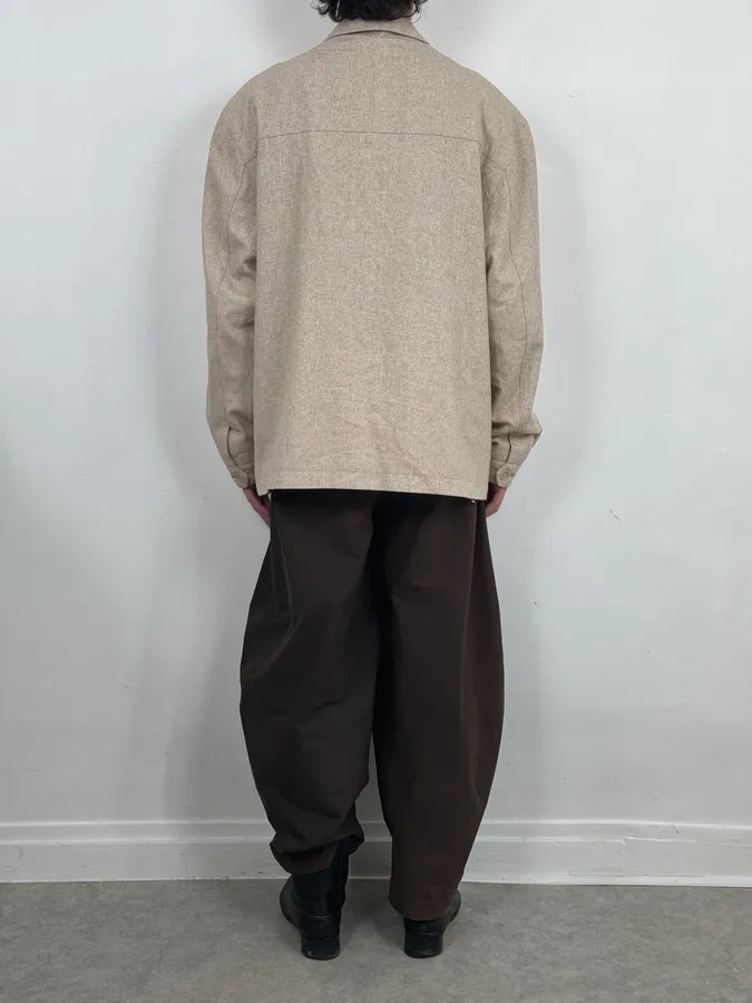 AW2001 Giorgio Armani Beige Minimalist Wool Jacket voMBhyt 2