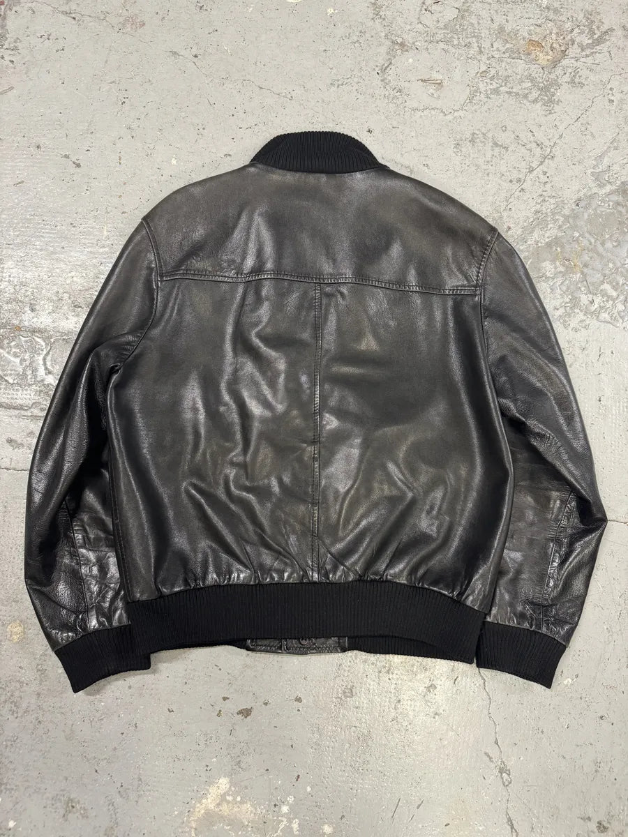 AW2001 Gucci Black Buttoned Premium Leather Jacket by Tom Ford NDIBUFL 2