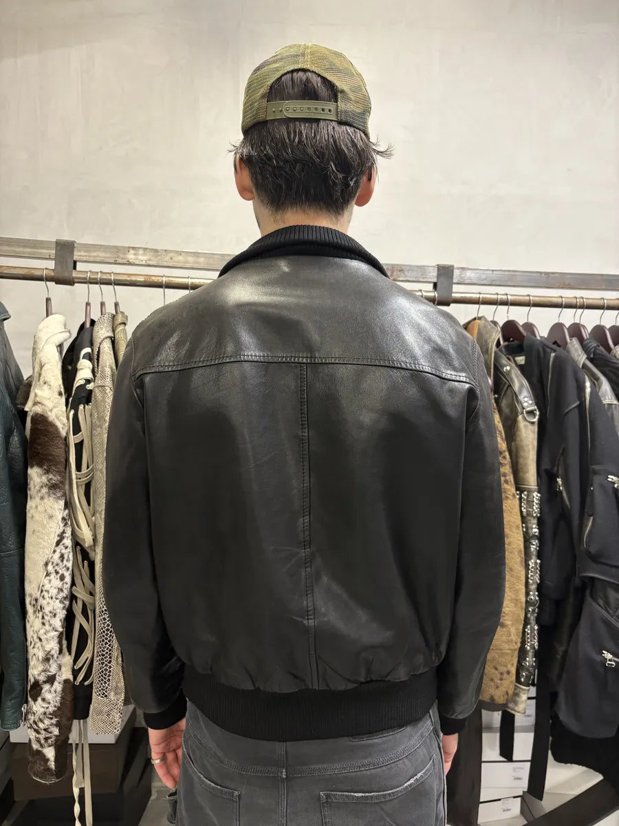 AW2001 Gucci Black Buttoned Premium Leather Jacket by Tom Ford NDIBUFL 5