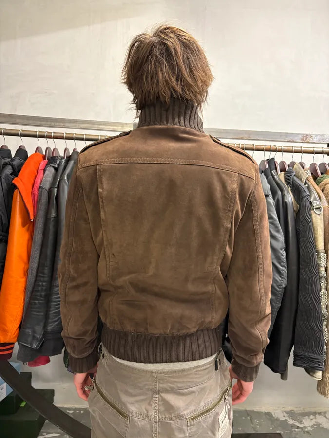 AW2001 Gucci Brown Suede Leather Buttoned Jacket by Tom Ford QCMbGei 3