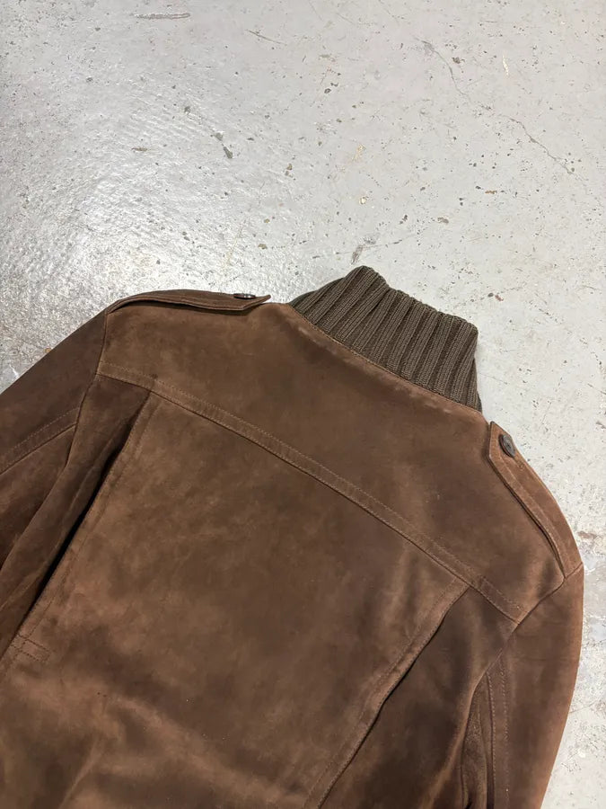 AW2001 Gucci Brown Suede Leather Buttoned Jacket by Tom Ford QCMbGei 6