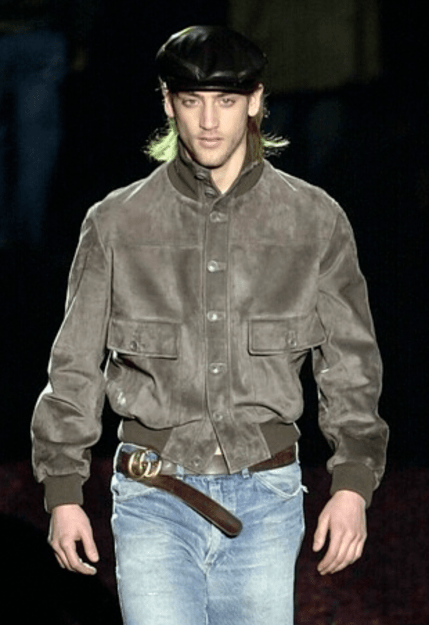 AW2001 Gucci Brown/Camel Italian Leather Jacket by Tom Ford BRNbTMI 1